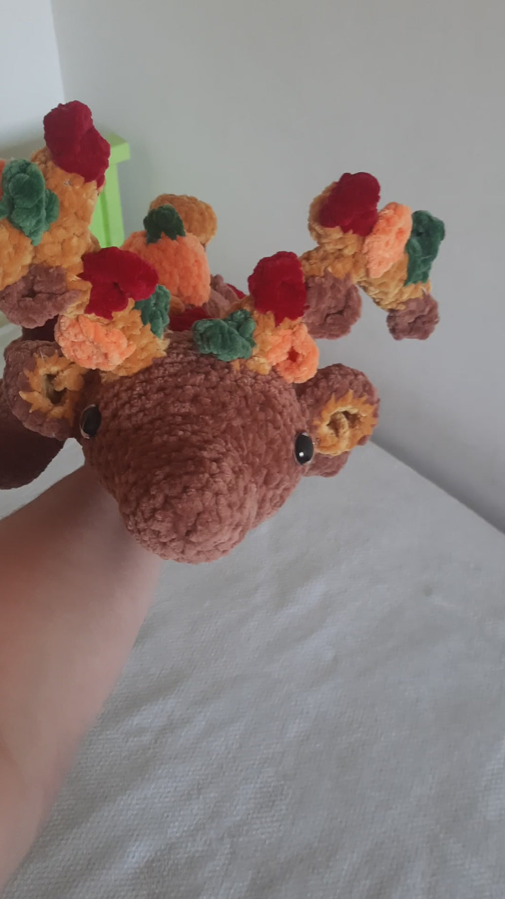 Dragon Automne au Crochet – Grande Création Décorative Artisanale 76 cm
