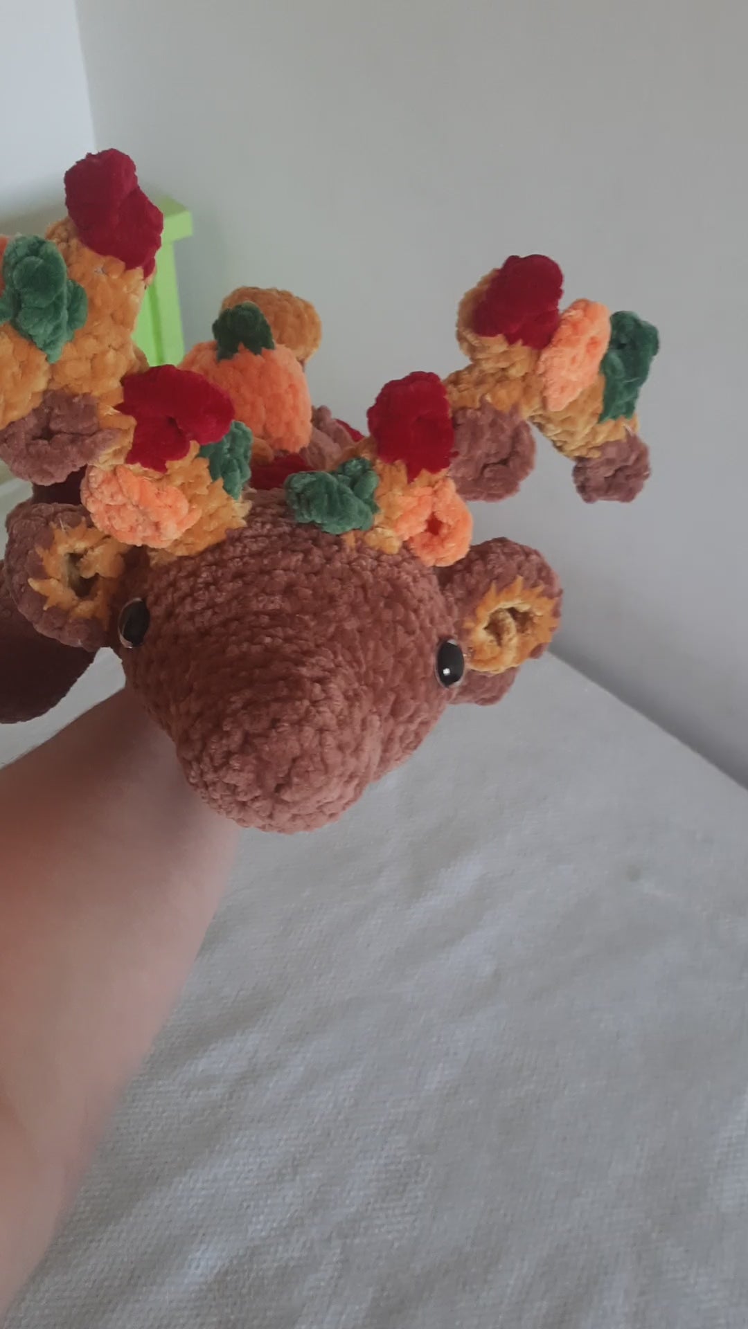 Dragon Automne au Crochet – Grande Création Décorative Artisanale 76 cm