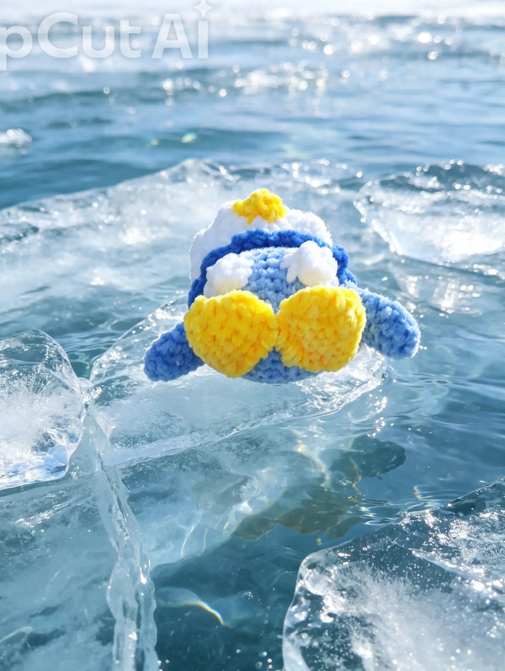 Pofi Plouf – Pingouin bleu crocheté inspiré de Tiplouf