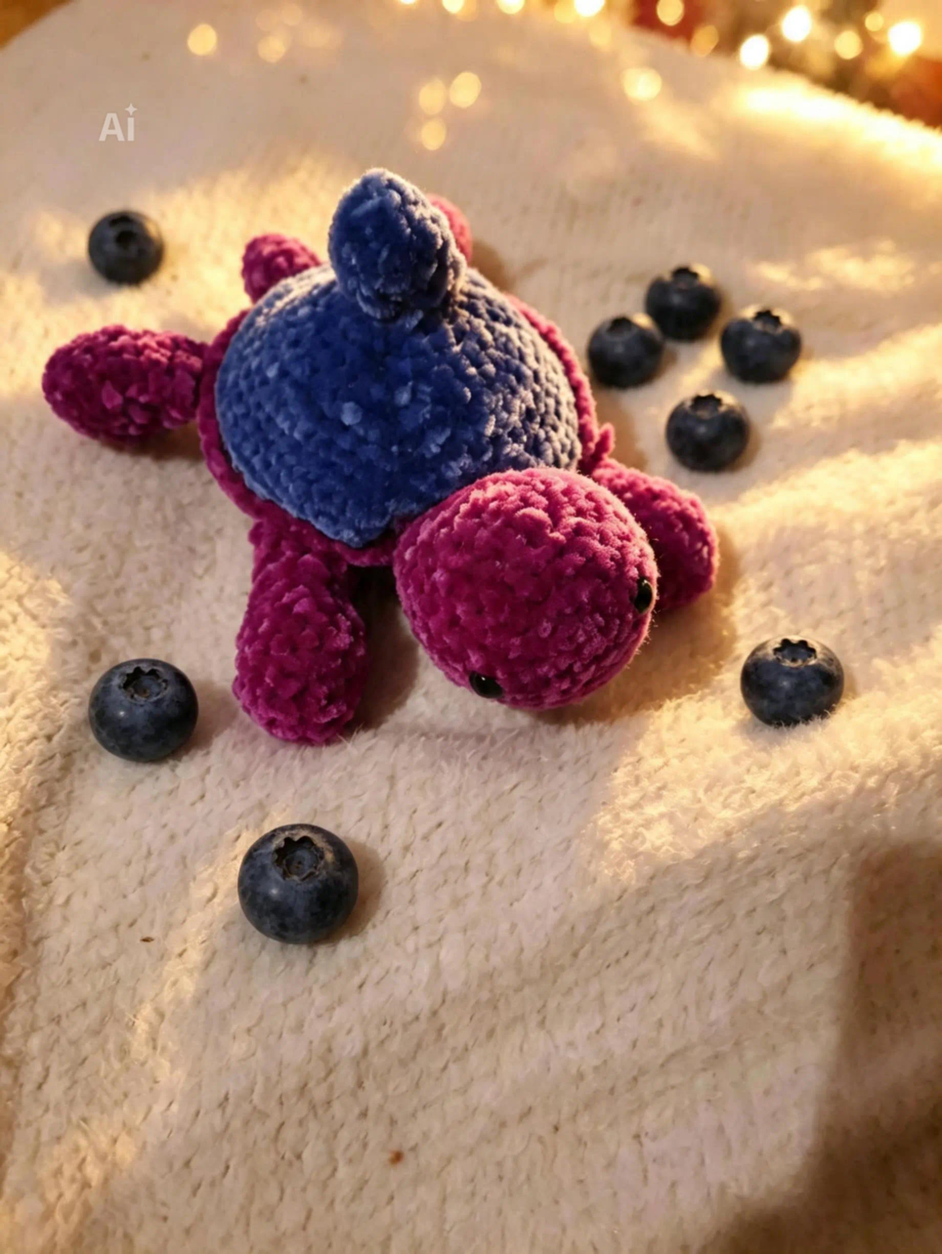 🫐🐢 Tortue Myrtille – Collection Tortues Fruitées 🐢🫐