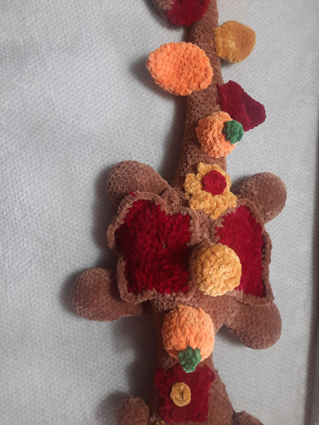 Dragon Automne au Crochet – Grande Création Décorative Artisanale 76 cm