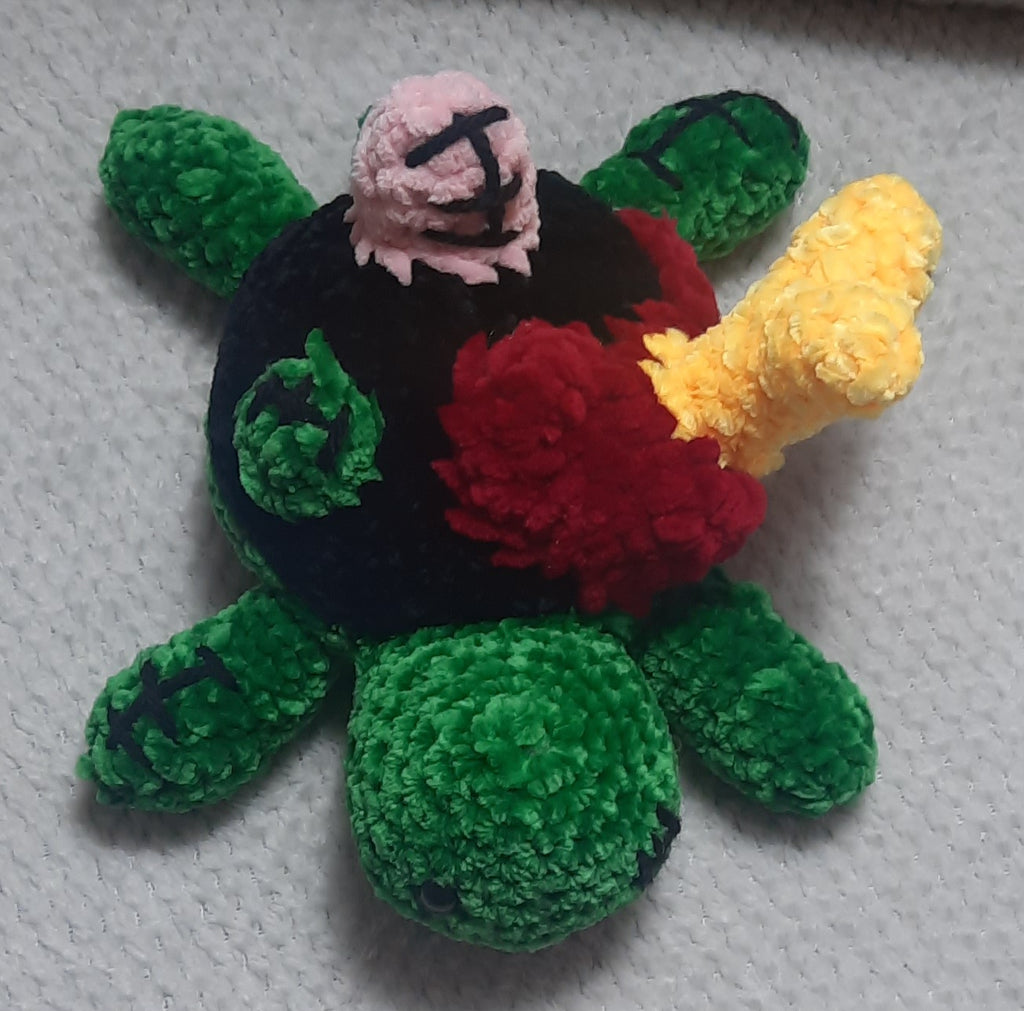 Tortue Zombie au Crochet – Décoration Halloween Fait Main.