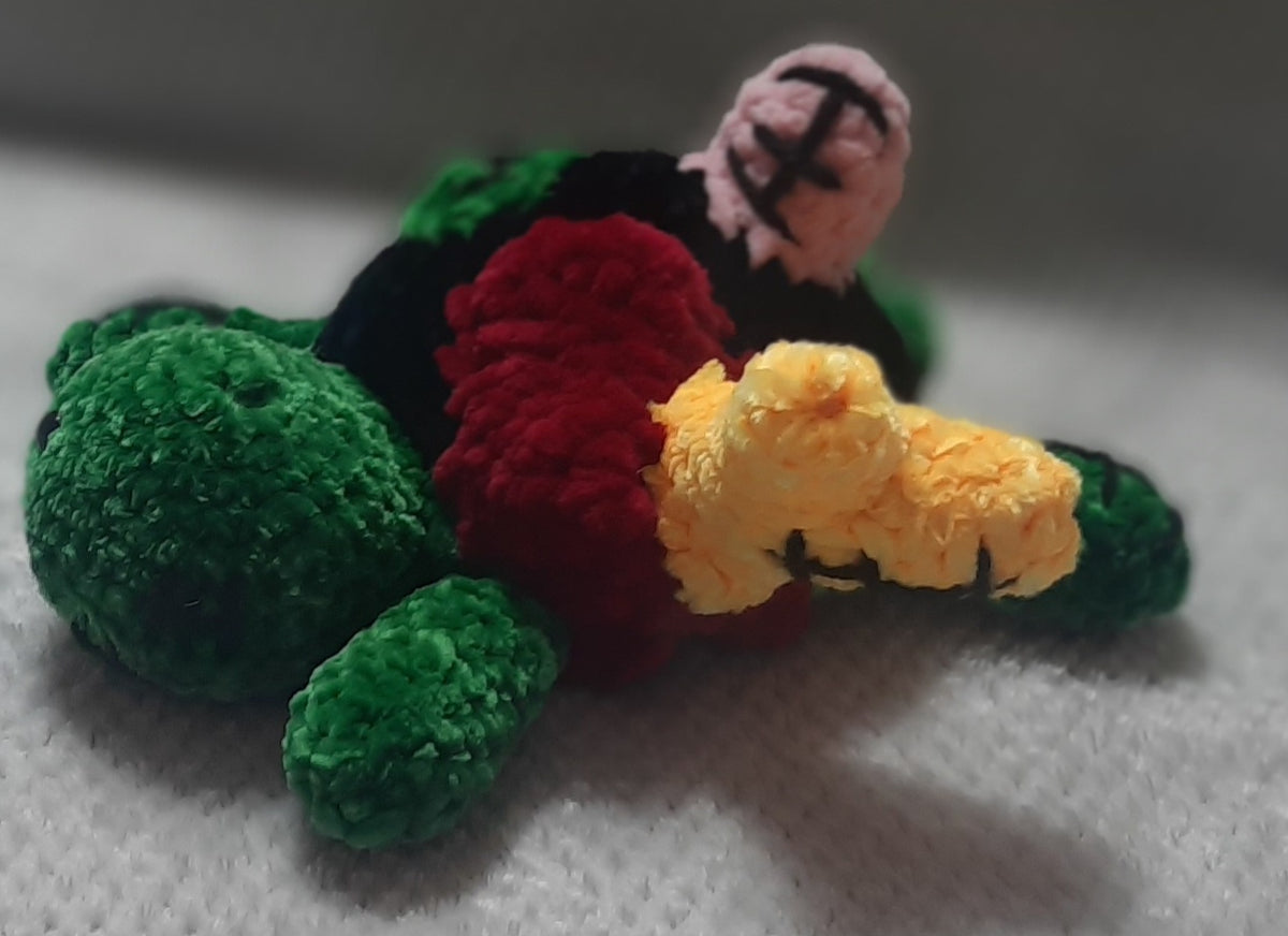 Tortue Zombie au Crochet – Décoration Halloween Fait Main.