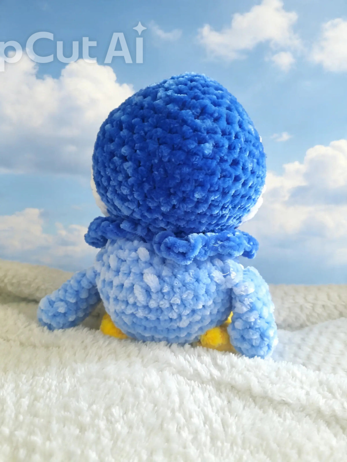 Pofi Plouf – Pingouin bleu crocheté inspiré de Tiplouf