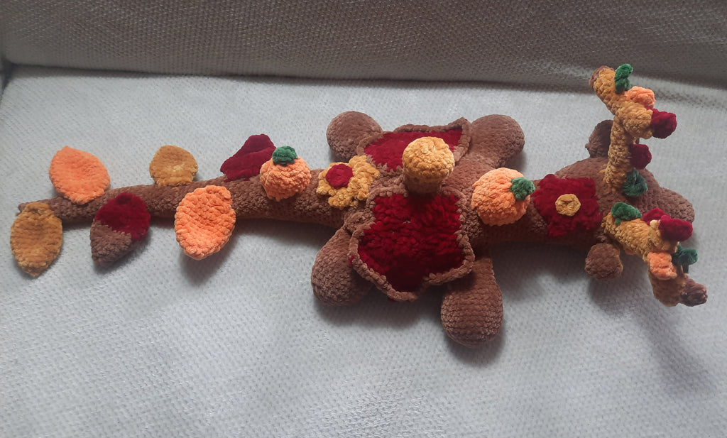 Dragon Automne au Crochet – Grande Création Décorative Artisanale 76 cm