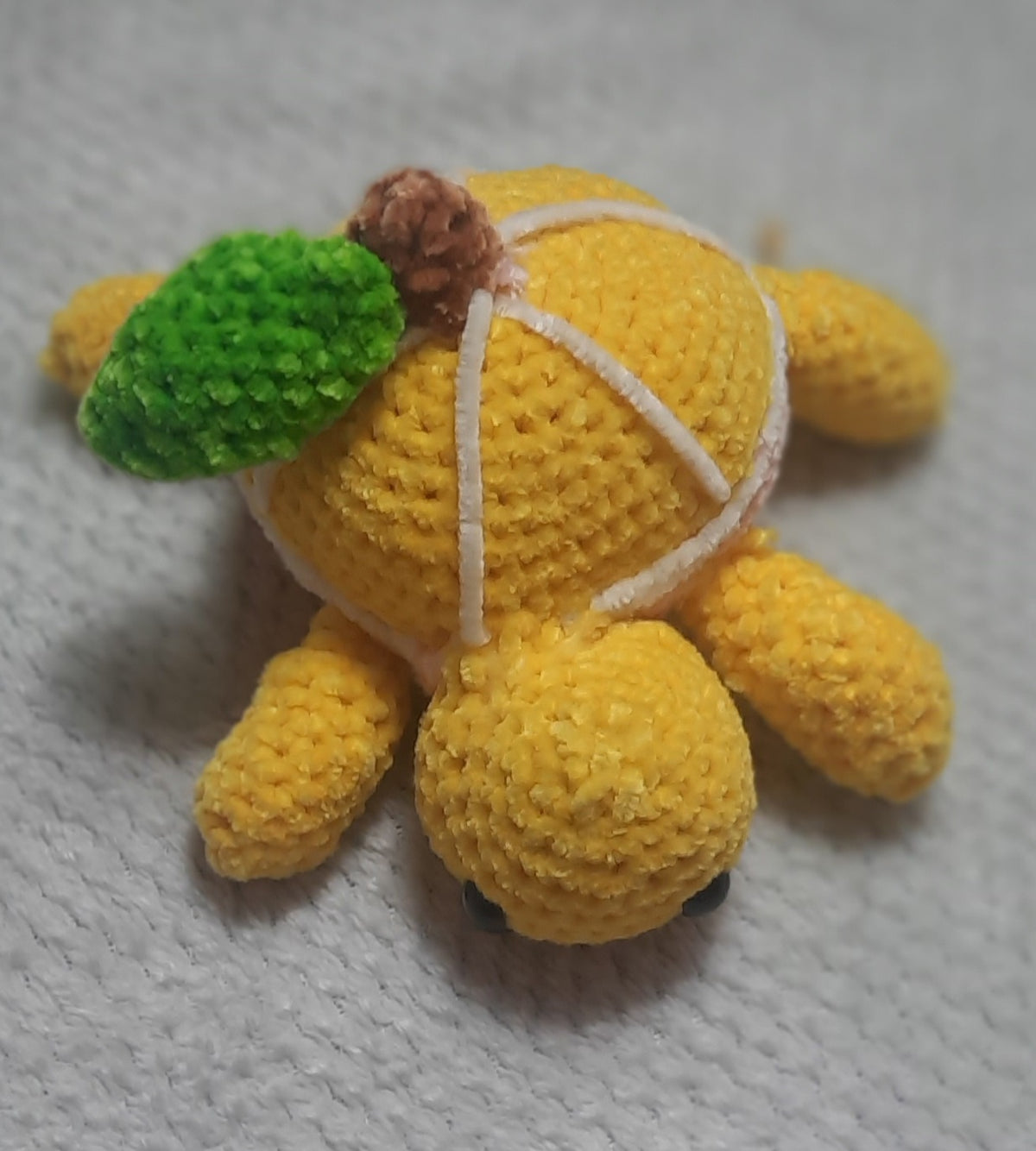 Tortue Citron au Crochet – Collection Tortues Fruitées | Pièce Unique