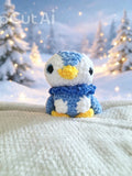 Pofi Plouf – Pingouin bleu crocheté inspiré de Tiplouf